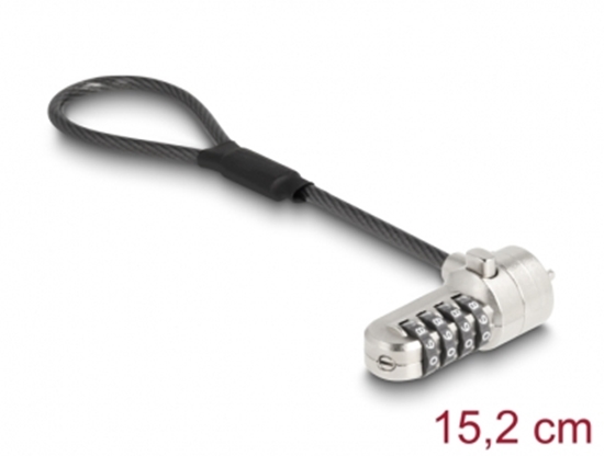 Picture of Navilock Laptop Security Cable with Digit Combination Lock 15.2 cm for Kensington Slot 3 x 7 mm