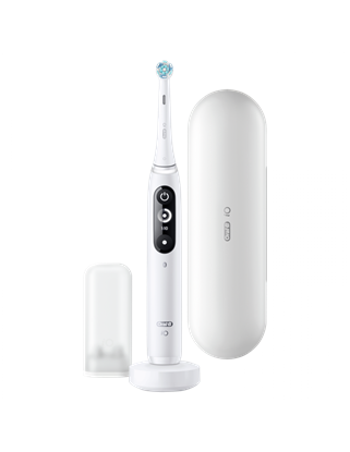 Attēls no Oral-B | Electric toothbrush | iO Series 7N | Rechargeable | For adults | Number of brush heads included 1 | Number of teeth brushing modes 5 | White Alabaster