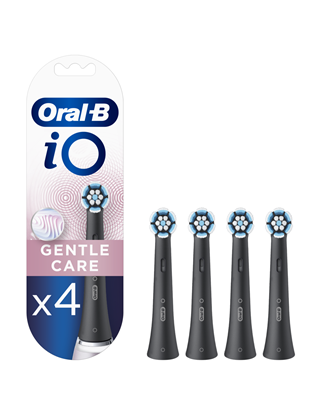 Изображение Oral-B | Toothbrush replacement | iO Gentle Care | Heads | For adults | Number of brush heads included 4 | Number of teeth brushing modes Does not apply | Black