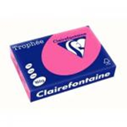 Изображение Papīrs Trophee A4/160g/250l spilgti rozā,  Clairefontaine