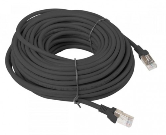 Picture of Patch cord | Patch Kabelis | Patch cable | 10m | CAT5E | UTP | 10 m | ElectroBase ® | Melns | LSZH