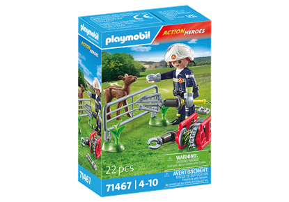 Picture of PLAYMOBIL ACTION HEROES Ugniagesių misija: gyvūnų gelbėjimas 71467