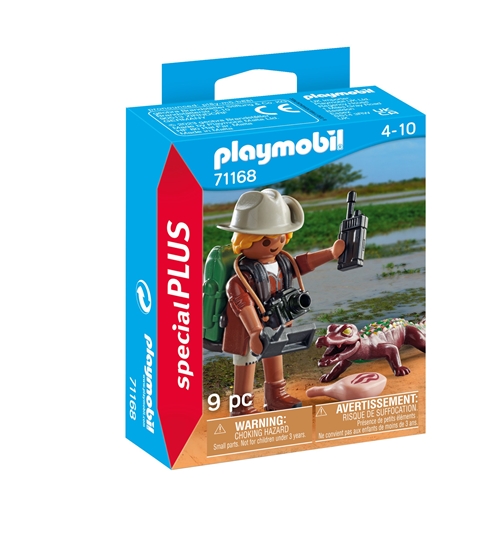 Picture of PLAYMOBIL SPECIAL PLUS Tyrinėtojas su kaimanų jaunikliu 71168