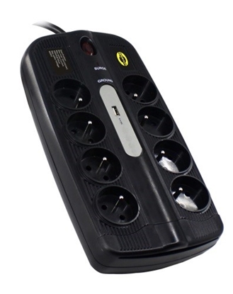 Picture of Power strip with surge protector ORVALDI ORV-8PL USB3.0 3m