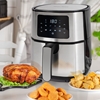 Picture of ProfiCook PC-FR 1239 H Single 5.5 L Stand-alone Hot air fryer Black, Stainless steel