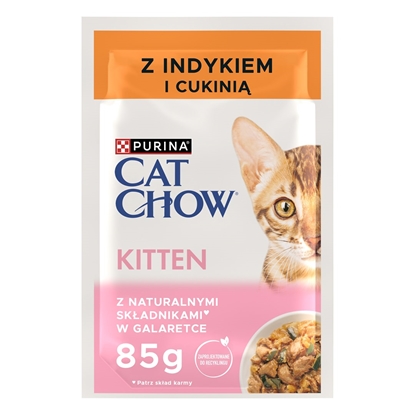 Attēls no PURINA Cat Chow Kitten Turkey and Zucchini - wet cat food - 4 x 85g