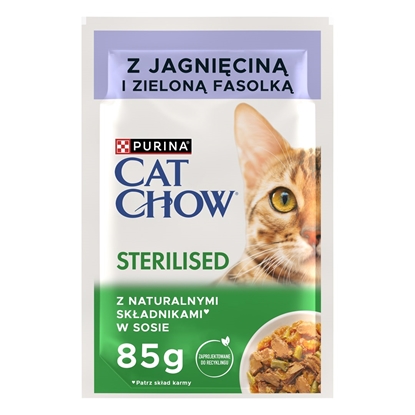 Attēls no PURINA Cat Chow Sterilised Lamb and Beans - wet cat food - 4 x 85g