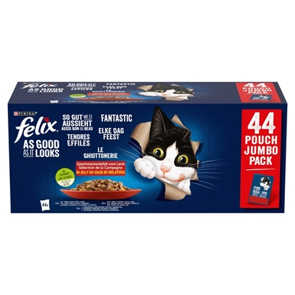 Attēls no PURINA Felix Fantastic Mix in jelly - wet cat food - 44 x 85g