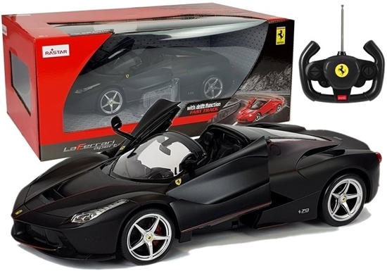 Picture of R/C Ferrari Aperta Rastar 1:14 nuotolinio valdymo pulteliu valdomas automobilis, juodos spalvos.