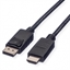 Picture of Roline Recycled Material ROLINE RM DisplayPort Cable, DP - HDTV, M/M, black, 1 m