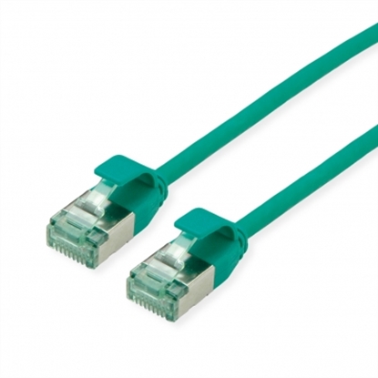 Изображение Roline Recycled Material ROLINE RM U/FTP DataCenter Patch Cord Cat.6A (Class EA), slim, green, 0.15 m