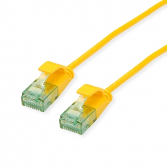 Изображение Roline Recycled Material ROLINE RM UTP Data Center Patch Cord Cat.6A (Class EA), Slim, yellow, 0.15 m