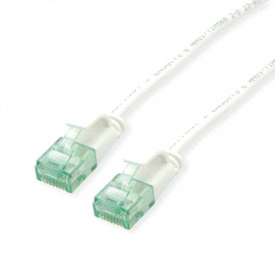 Изображение ROLINE RM UTP Data Center Patch Cord Cat.6A (Class EA), Slim, white, 0.15 m