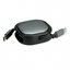 Изображение ROLINE USB 2.0 Retractable Cable Type C, 60W, C-C, M/M, black, 1.2 m