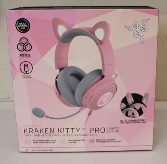 Picture of SALE OUT.  Razer Kraken V2 Pro, Kitty Edition | Razer Wired | Over-Ear | UNPACKED, USED, DIRTY, SCRATCHED