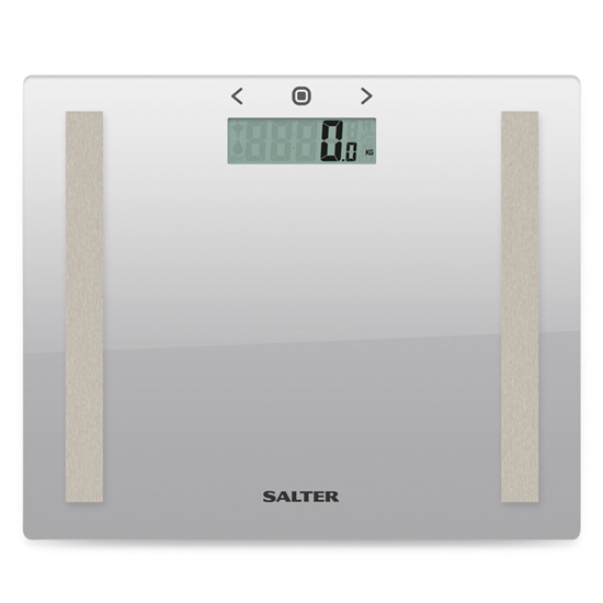 Picture of Salter 9113 SV3RAREU16 Compact Glass Analyser Bathroom Scales - Silver