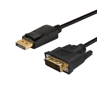 Attēls no Savio CL-122 video cable adapter 3 m DisplayPort DVI Black