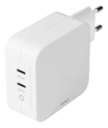 Picture of Ładowarka Deltaco Deltaco PD Ladegerät 100W 2x USB-C Gan weiß