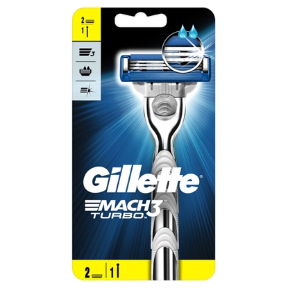 Attēls no Skuveklis vīriešu Gillette Mach3 Turbo +2 kasetes