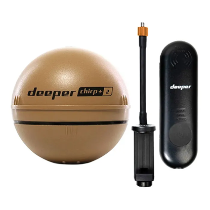 Attēls no Deeper Smart Sonar CHIRP+2 and Range Extender (Shore kit) | Sonar | Yes | Desert sand/Black