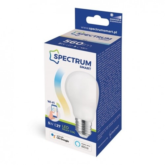 Picture of Spectrum LED Spuldze, E27, WIFI 2.4GHZ, 5W, 560LM, Dimmējama, 2700K-6900K, 220-240V