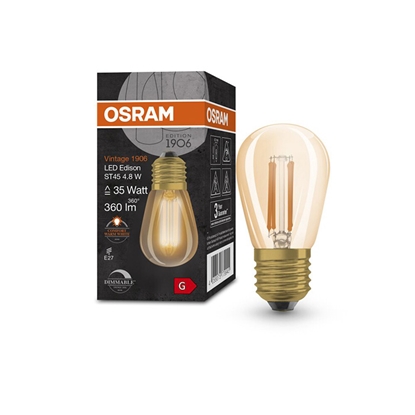 Изображение Spuldze 1906 ST45 4.8W(33)/822 E27 360lm Gold DIM /6