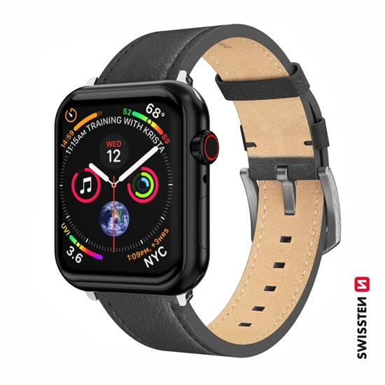 Изображение Swissten Leather Apple Watch Strap 42 / 44 / 45 / 49mm