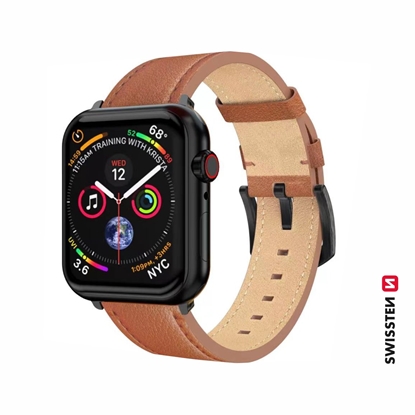 Изображение Swissten Leather Band For Apple Watch 42 / 44 / 45 / 49mm