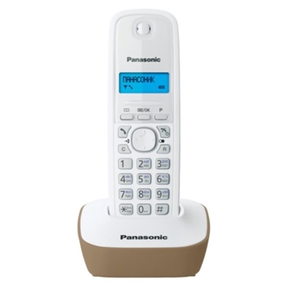 Изображение Telefon bezprzewodowy KX-TG1611 dect biało-beżowy