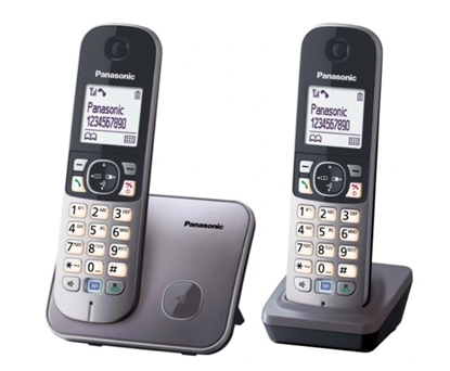 Изображение Telefon bezprzewodowy KX-TG6812 dect szary