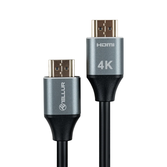 Picture of Tellur High Speed HDMI 2.0 cable, 4K 18Gbps plug-plug Ethernet gold-plated 1.5m black