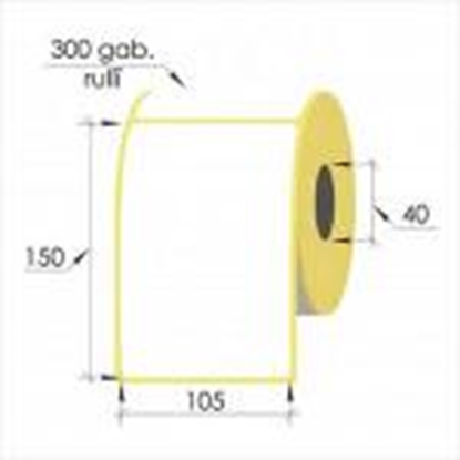 Attēls no Termo uzlīmes 105x150mm d40 300uzl rul