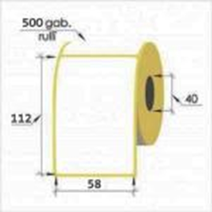 Изображение Termo uzlīmes 58x112mm 500 uzlīmes rul