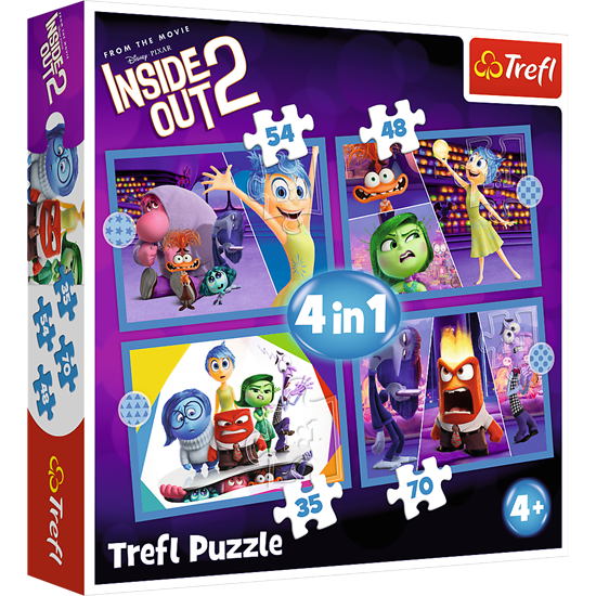 Изображение TREFL DISNEY Inside Out 2 4 dėlionių rinkinys