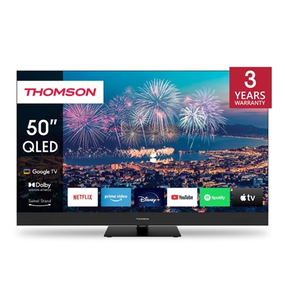 Изображение TV Set|THOMSON|50"|4K/Smart|QLED|3840x2160|Wireless LAN|Bluetooth|Google TV|Black|50QG6C14