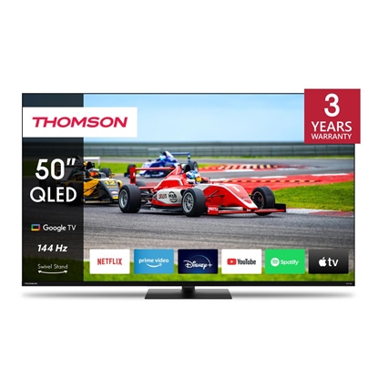 Picture of TV Set|THOMSON|50"|4K/Smart|QLED|3840x2160|Wireless LAN|Bluetooth|Google TV|Black|50QG7C14