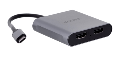 Attēls no UNITEK ADAPTER USB-C - 2X HDMI 4K MST (M/F)