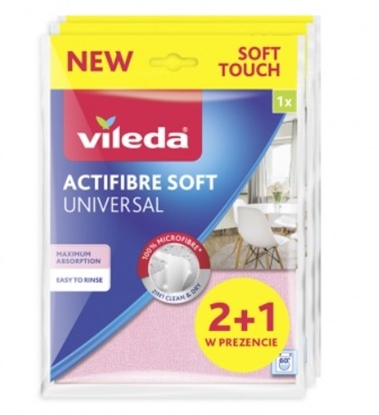 Attēls no Vileda ACTIFIBRE Soft Universal Soft cloth 2 +1 pc.