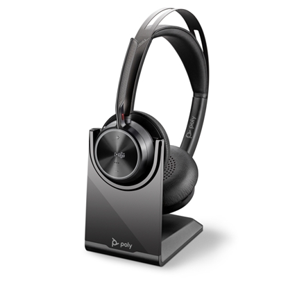 Picture of Poly Voyager Focus 2 USB-A with charge stand Headset (213727-01)