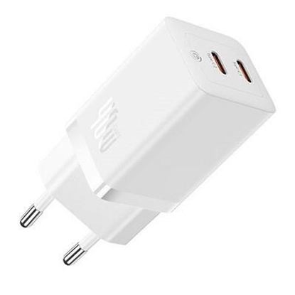 Attēls no Wall Charger Baseus GaN5 40W  2x USB C (White)