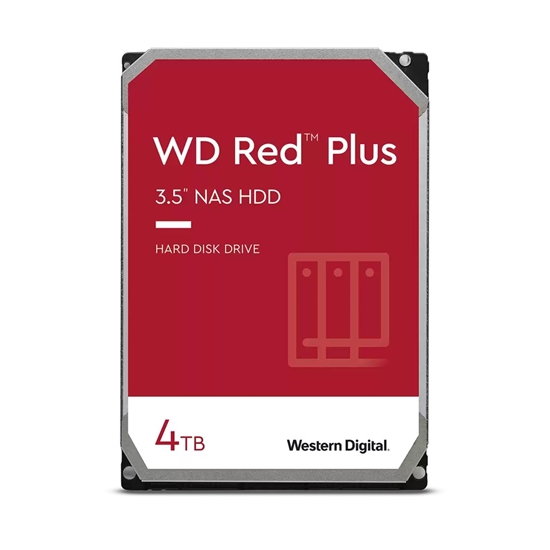 Picture of Western Digital Red Plus WD40EFPX internal hard drive 4 TB 5400 RPM 256 MB 3.5" Serial ATA III