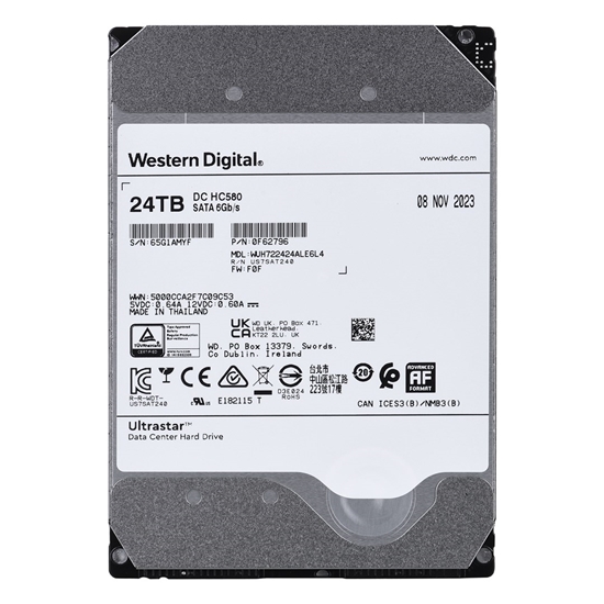 Изображение Western Digital Ultrastar DC HC580 3.5" 24 TB Serial ATA