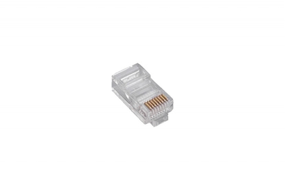 Изображение Wtyk RJ45 kat.5e uniwersalny drut/linka 8P8C 100szt