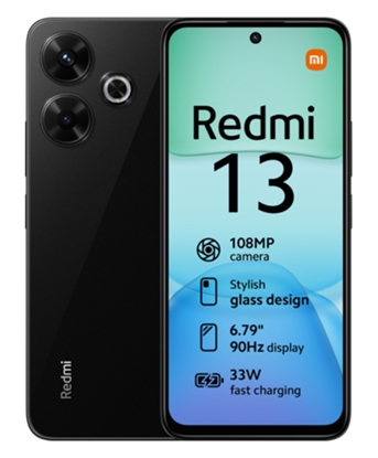 Attēls no XIAOMI REDMI 13 6+128GB NFC MIDNIGHT BLACK OEM