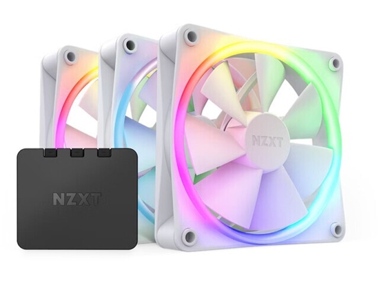 Picture of Zestaw 3 Wentylatory NZXT F120 RGB Kontroler Biały 