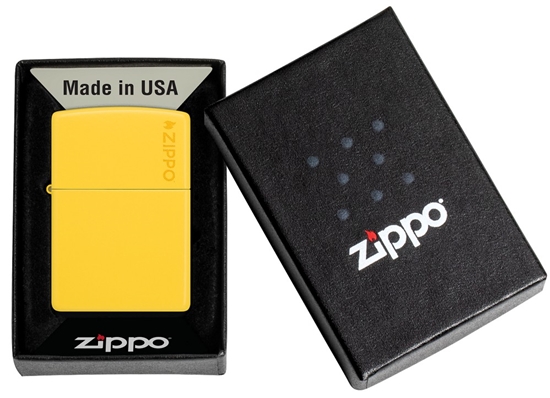 Picture of Zippo Lighter 46019ZL Classic Sunflower Zippo Logo