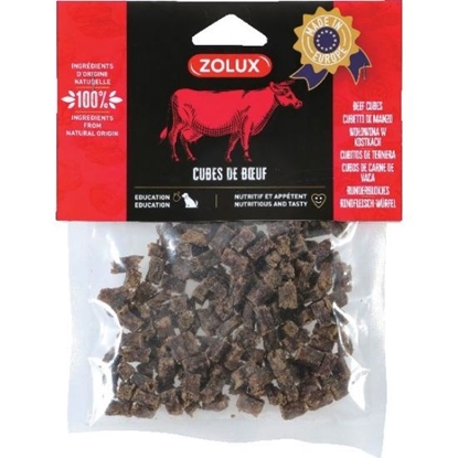 Изображение ZOLUX Beef cubes - dog treat - 150g