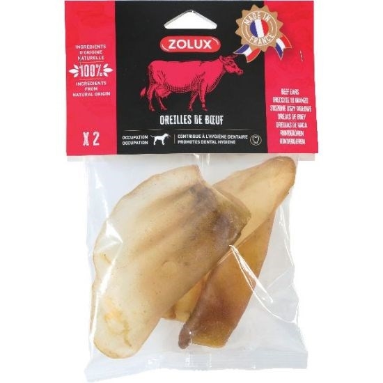 Picture of ZOLUX Beef ear - chew for dog - 40g