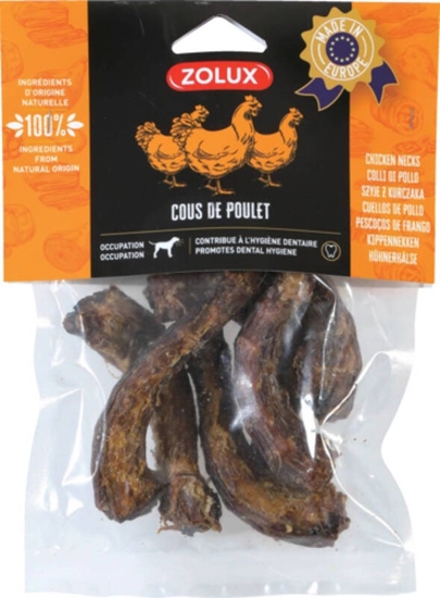 Picture of ZOLUX Chicken neck - chew for dog - 150g