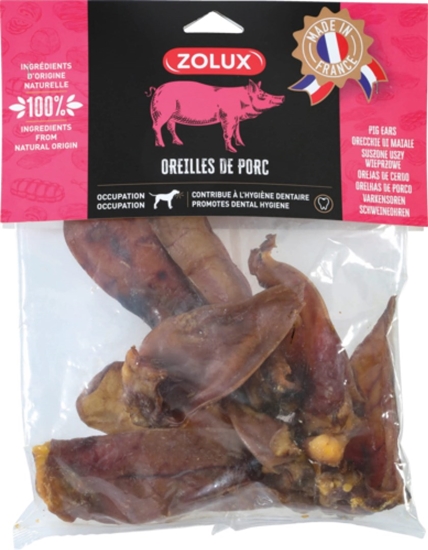 Picture of ZOLUX Pork ear - chew for dog - 400g